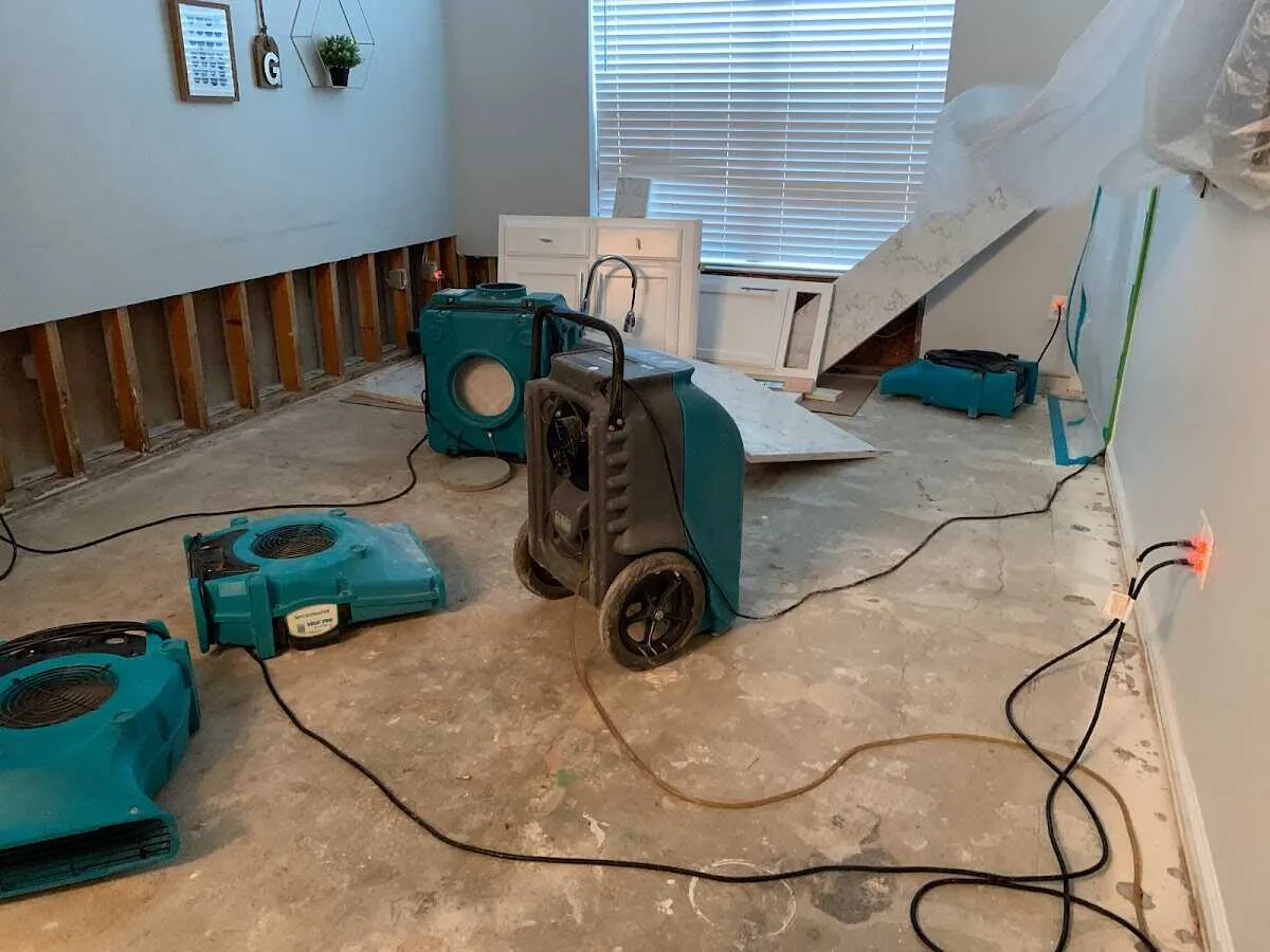 Dehumidifier in flood-cut room for Water Extraction & Removal in Watervliet